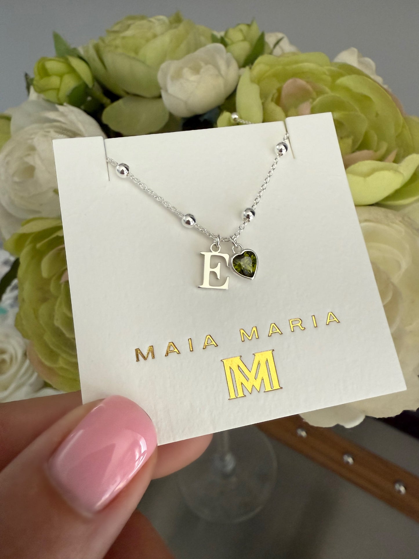 dainty initial bracelet, POPPY Initial SBM23