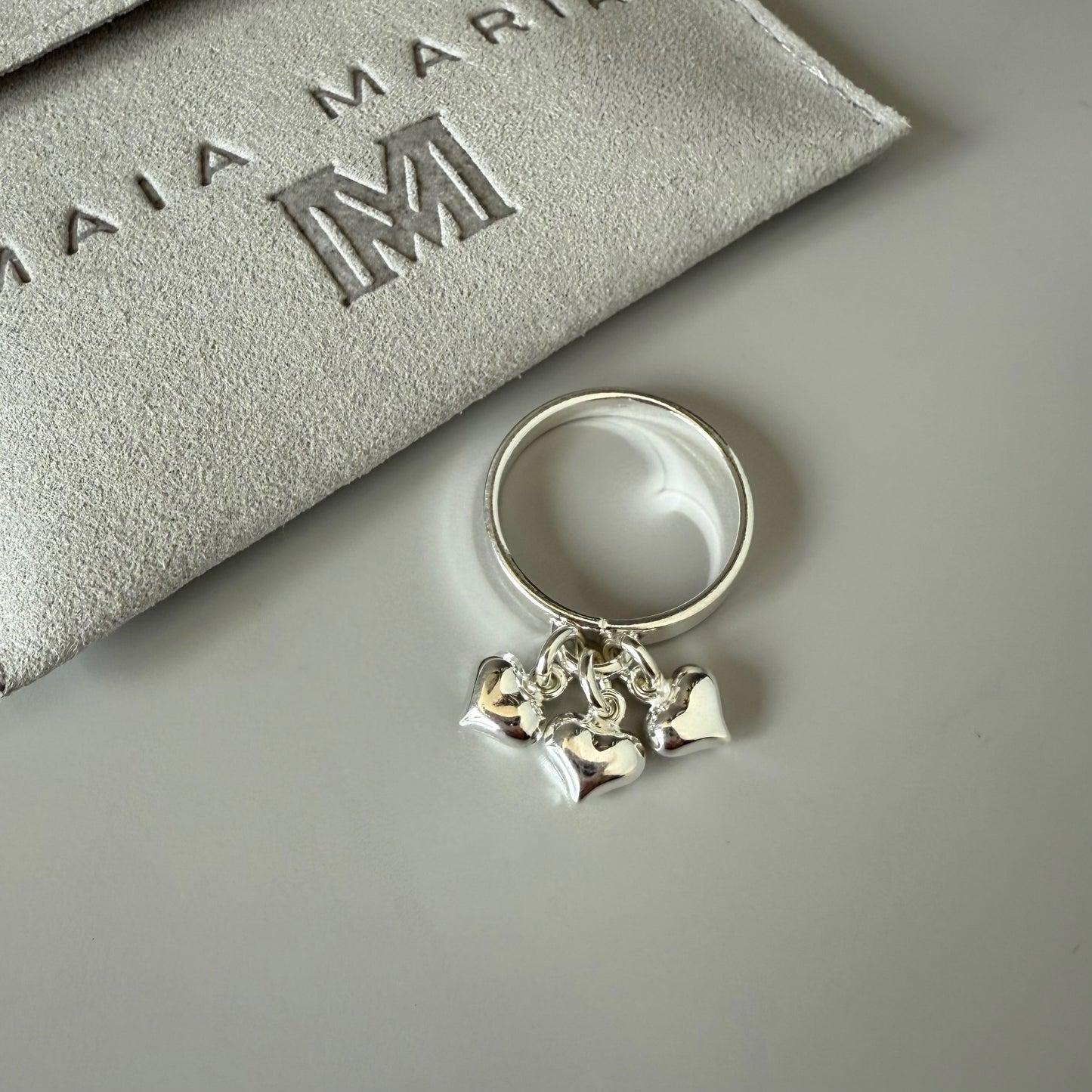 heart charm ring, EMILY heart SR7