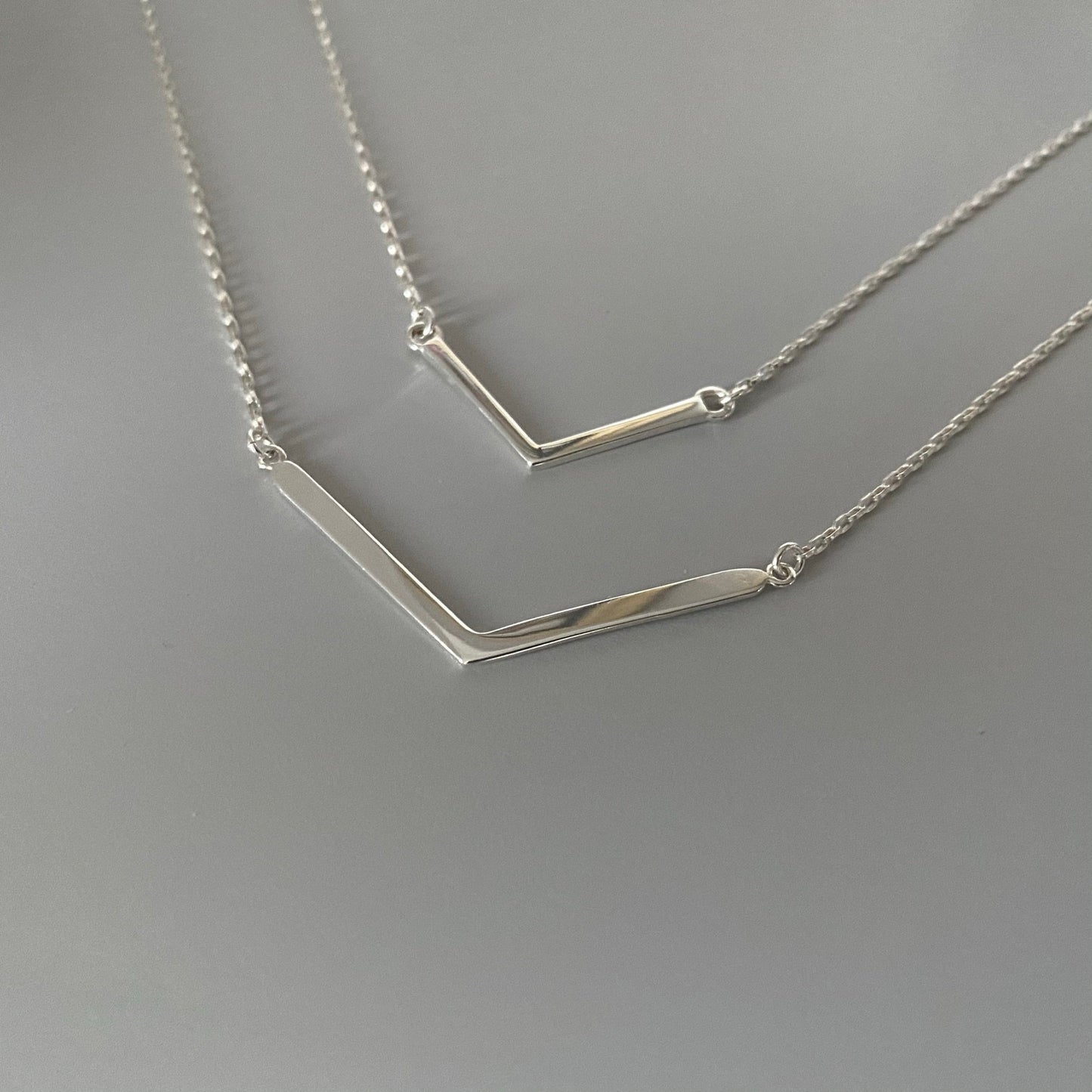 chevron necklace, v bar necklace, geometric necklace, handmade gift for women, bridal jewellery, birthday gift, Mila-SN16