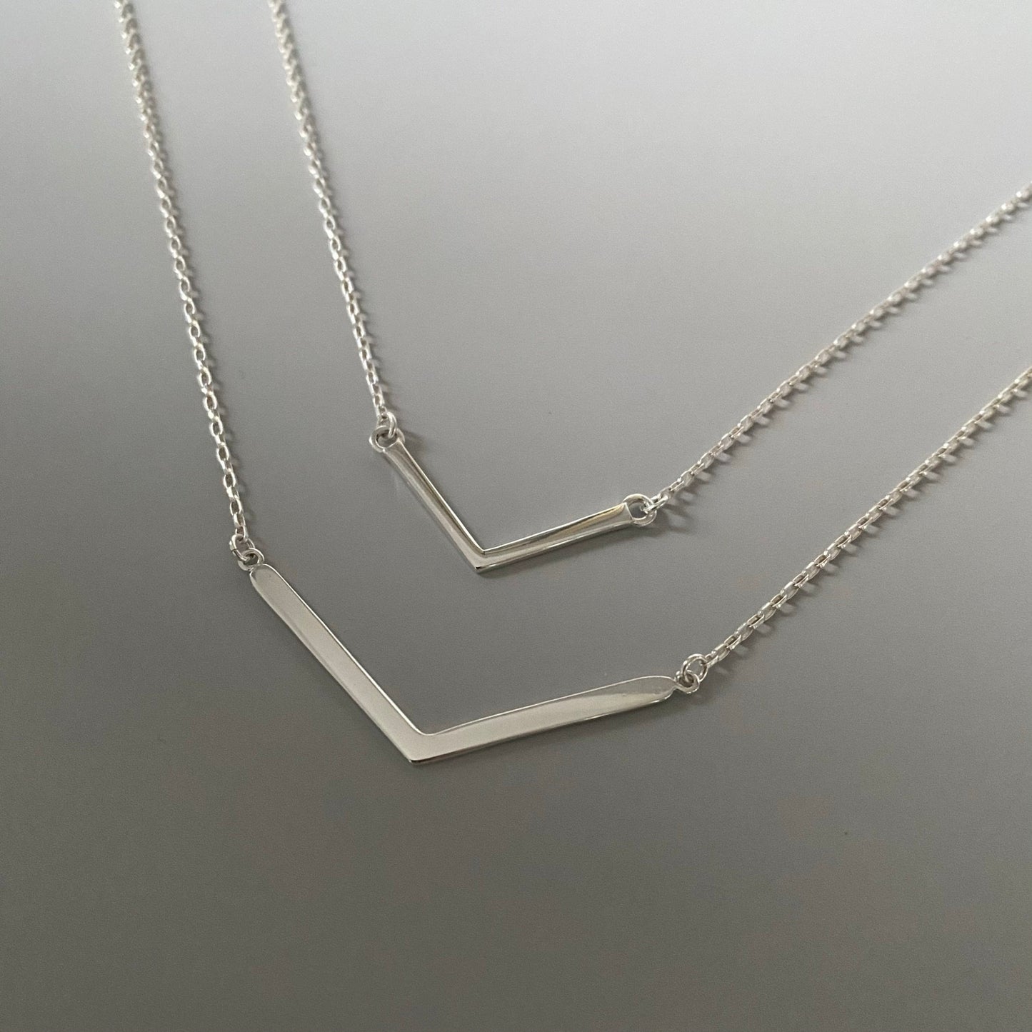 chevron necklace, v bar necklace, geometric necklace, handmade gift for women, bridal jewellery, birthday gift, Mila-SN16
