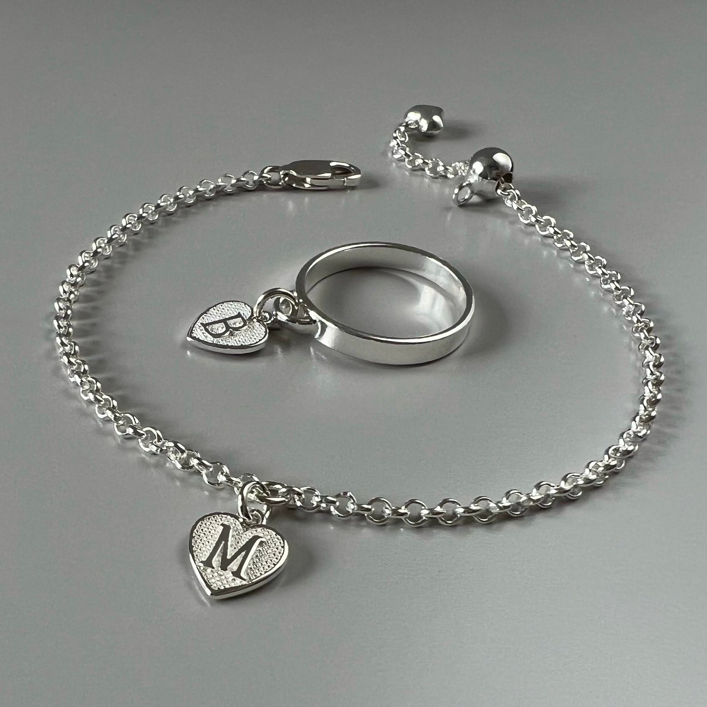 initial ring, sterling silver band, 18th birthday gift, dangle ring, minimalist jewellery, monogram charm ring, custom jewellery, SRM11