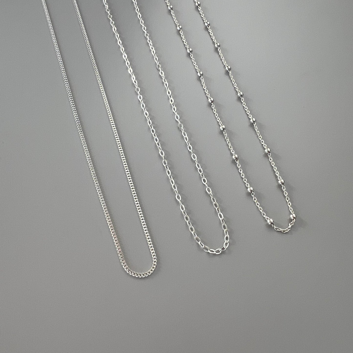 satellite sterling silver layering chain, SNM03