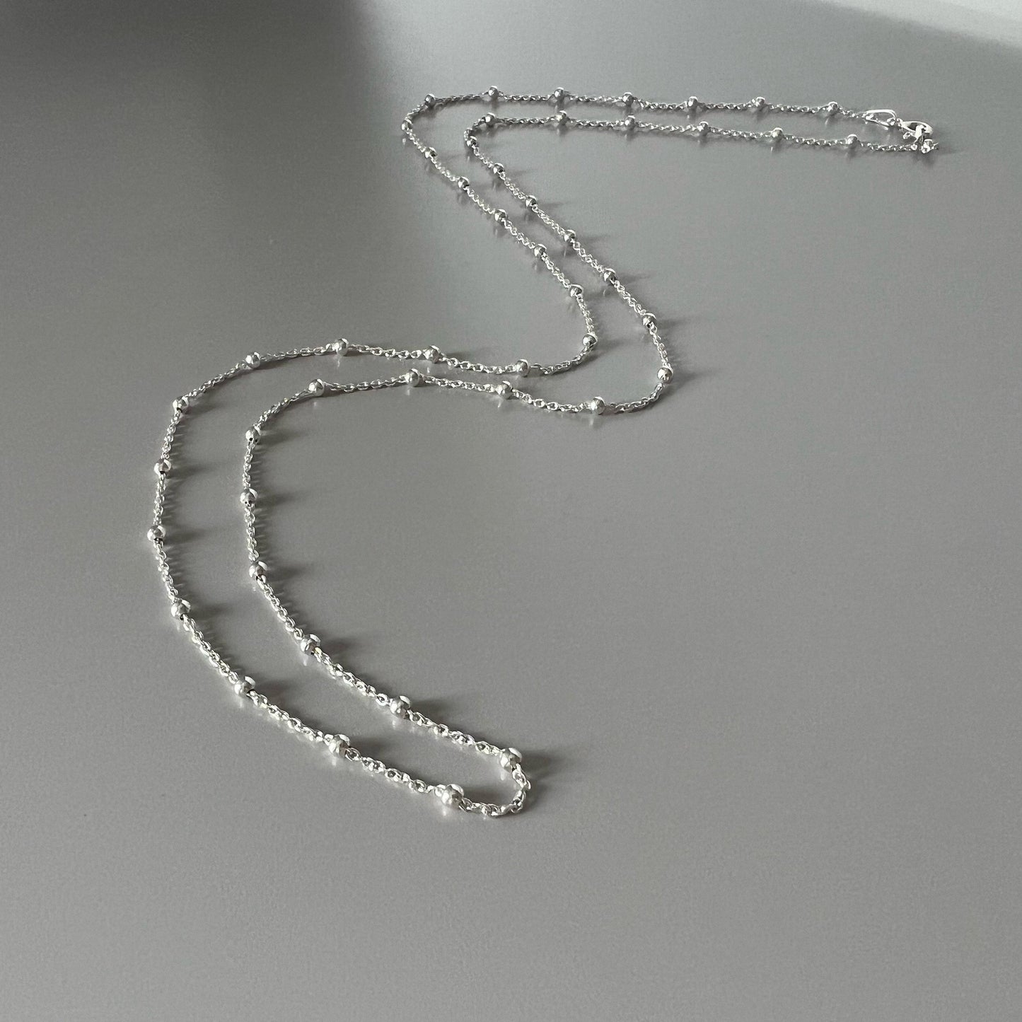 satellite sterling silver layering chain, SNM03