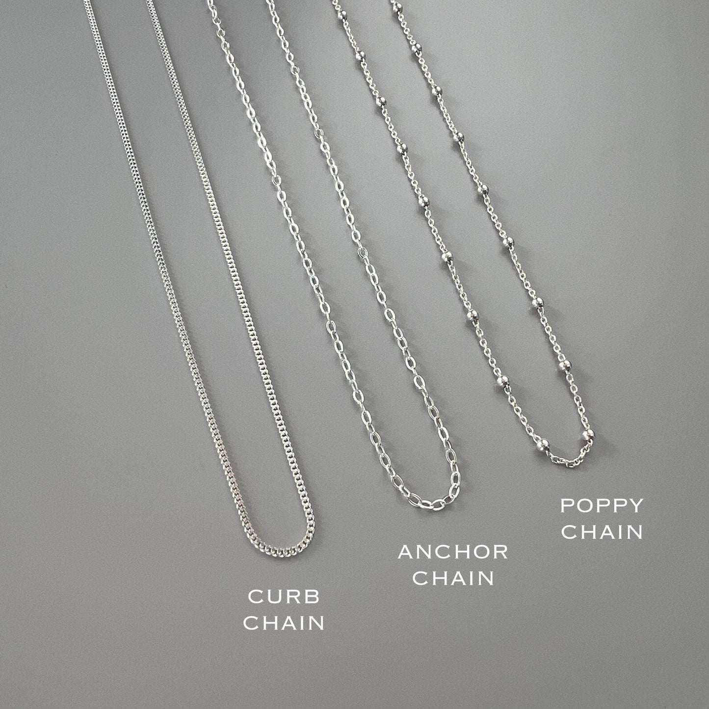 satellite sterling silver layering chain, SNM03