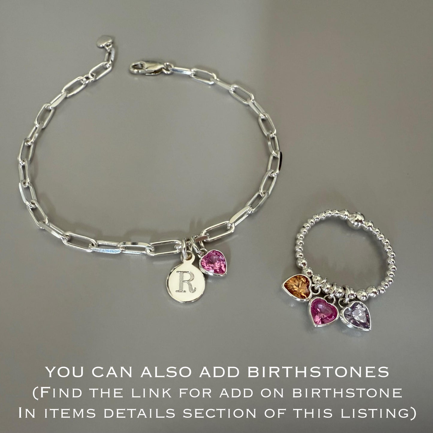 ADD ON birthstone heart charm