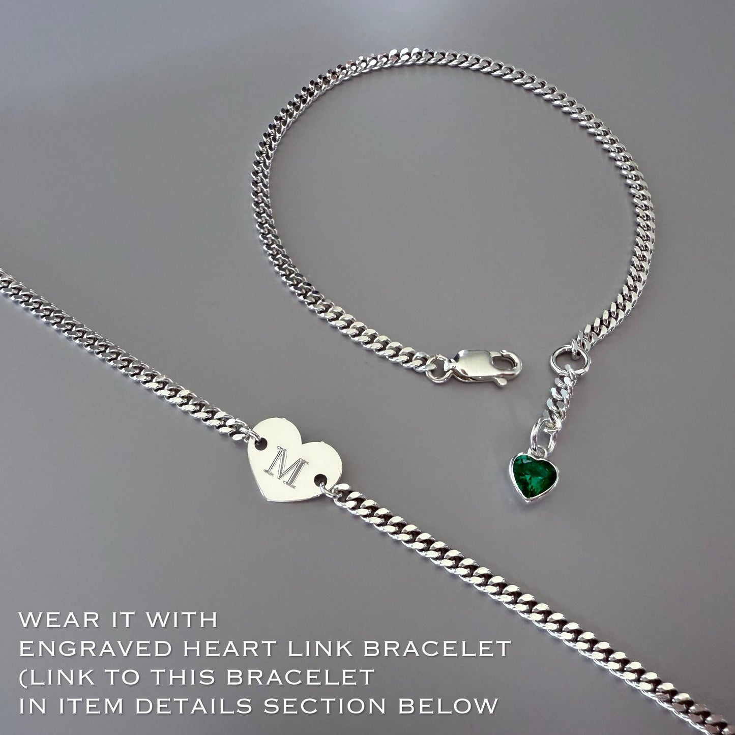 birthstone 925 silver chain bracelet,curb layering chain bracelet, bracelet for women, keepsake, personalised gifts, birthday gifts, SBE