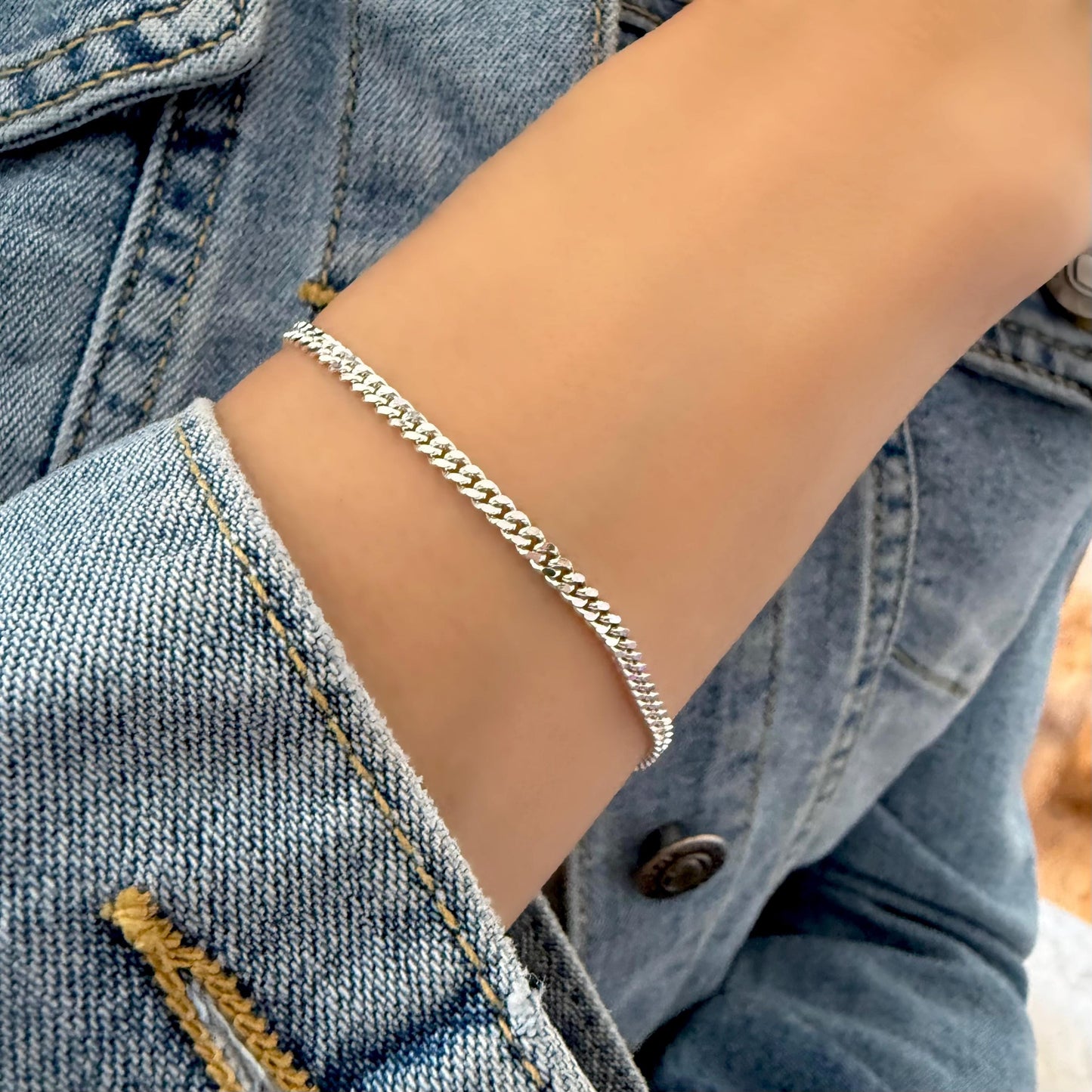 birthstone 925 silver chain bracelet,curb layering chain bracelet, bracelet for women, keepsake, personalised gifts, birthday gifts, SBE