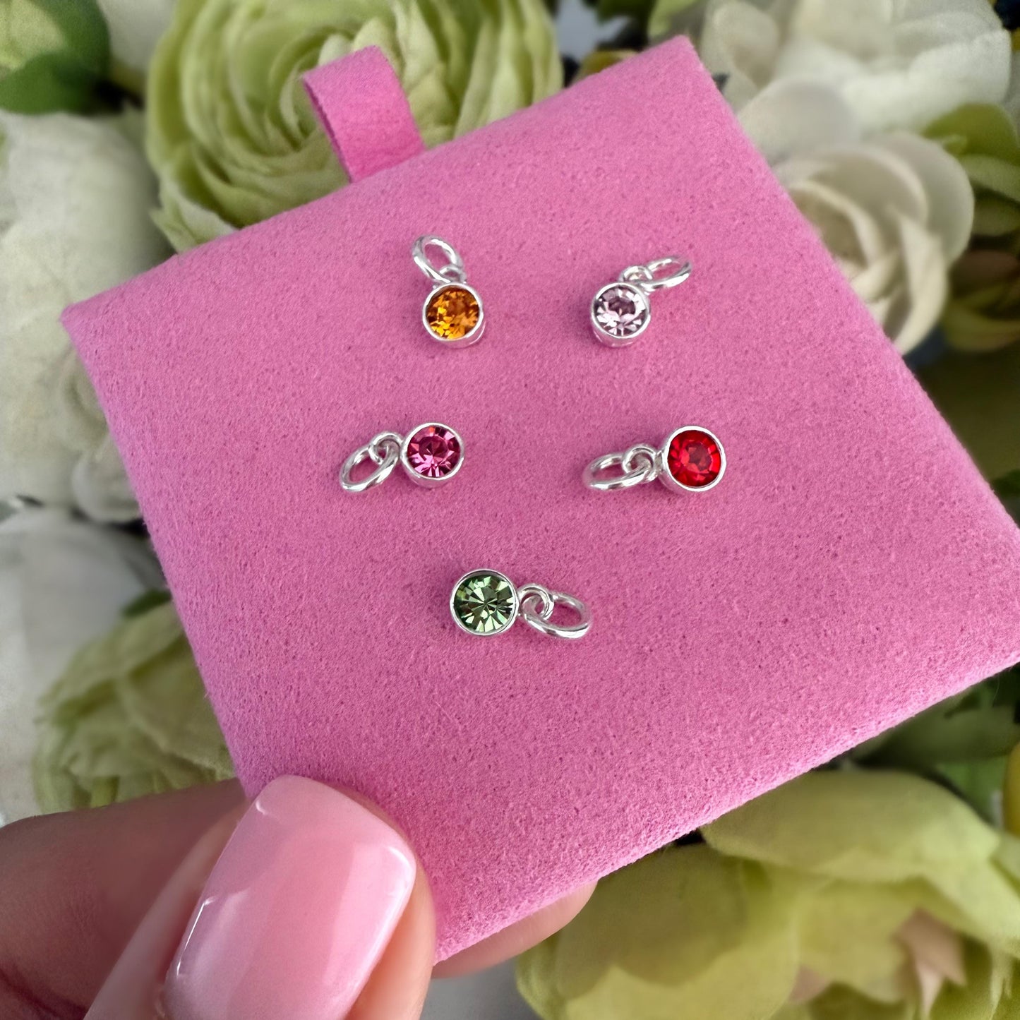 dainty birthstone charm pendant for necklace, add a charm for necklace, pendant for necklace, valentines gift, birthday gift for her