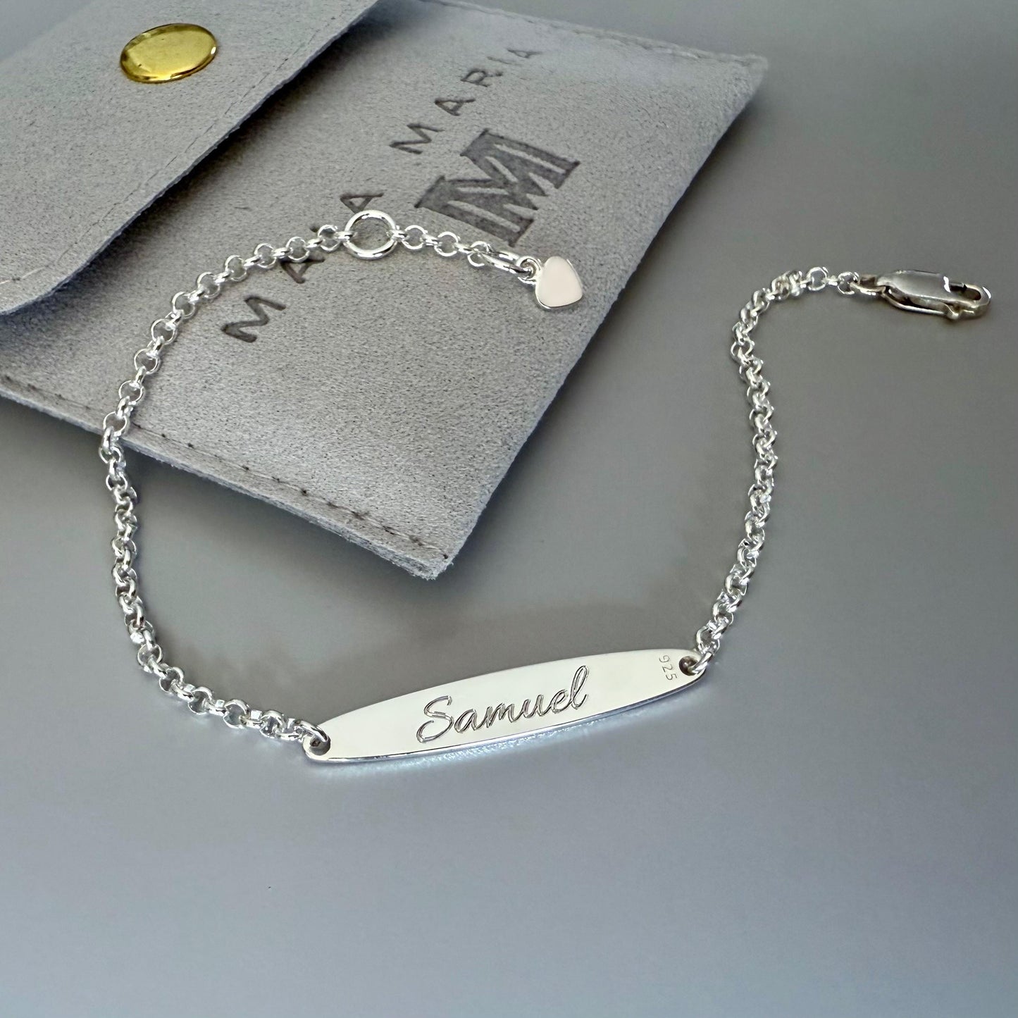 personalised name bar bracelet, engraved name plate, sterling silver, everyday jewellery, birthday gift, gift for her, dainty chain, SBE11