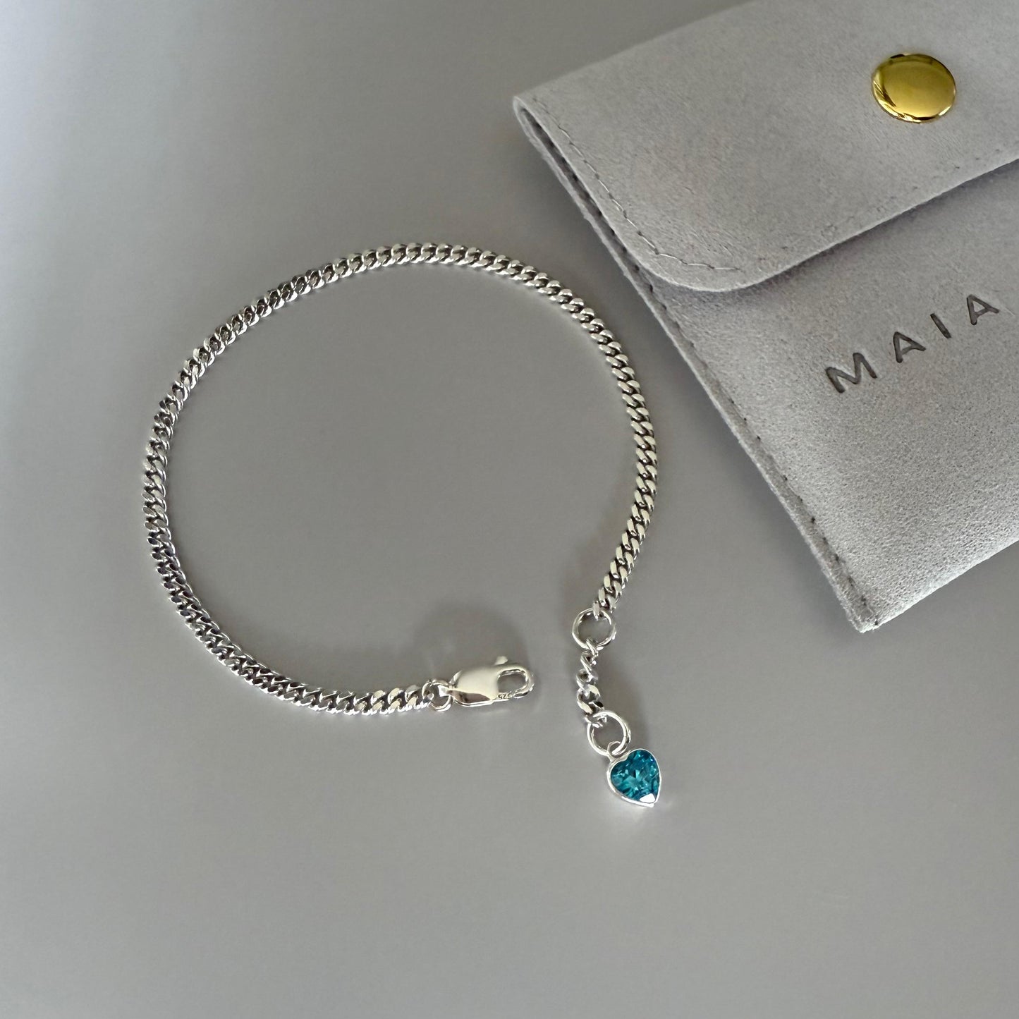 birthstone 925 silver chain bracelet,curb layering chain bracelet, bracelet for women, keepsake, personalised gifts, birthday gifts, SBE