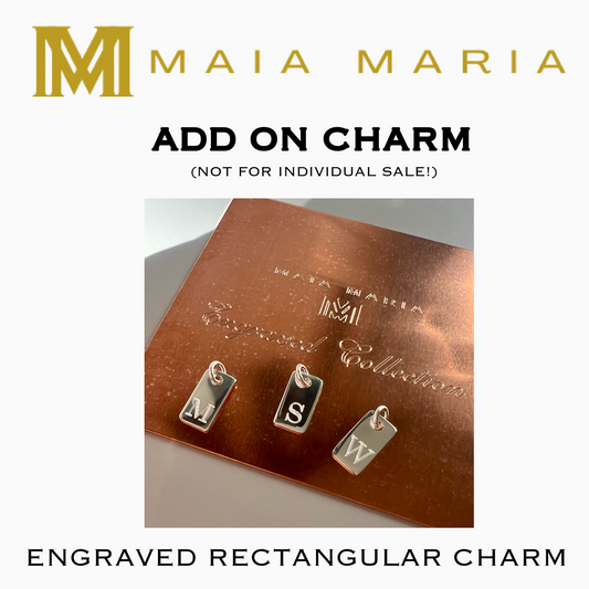 ADD ON Rectangular engraved initial charm
