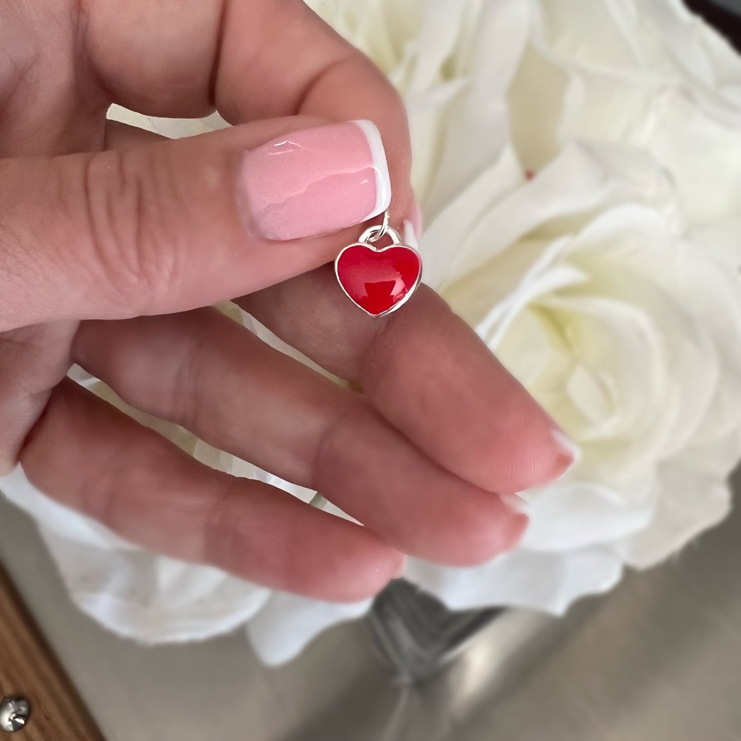 ADD ON large enamel heart charm