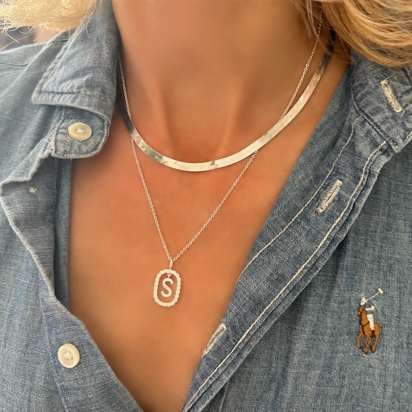initial necklace, LIBBY SNM04