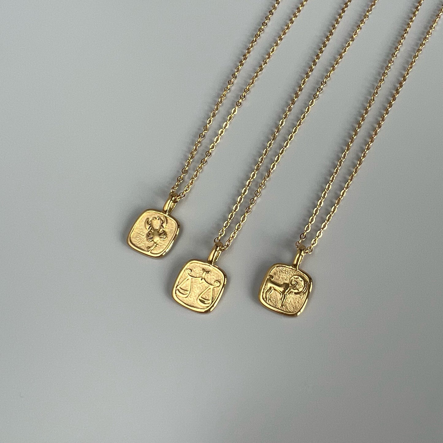 zodiac charm necklace, 18k gold plated waterproof jewellery, GN09