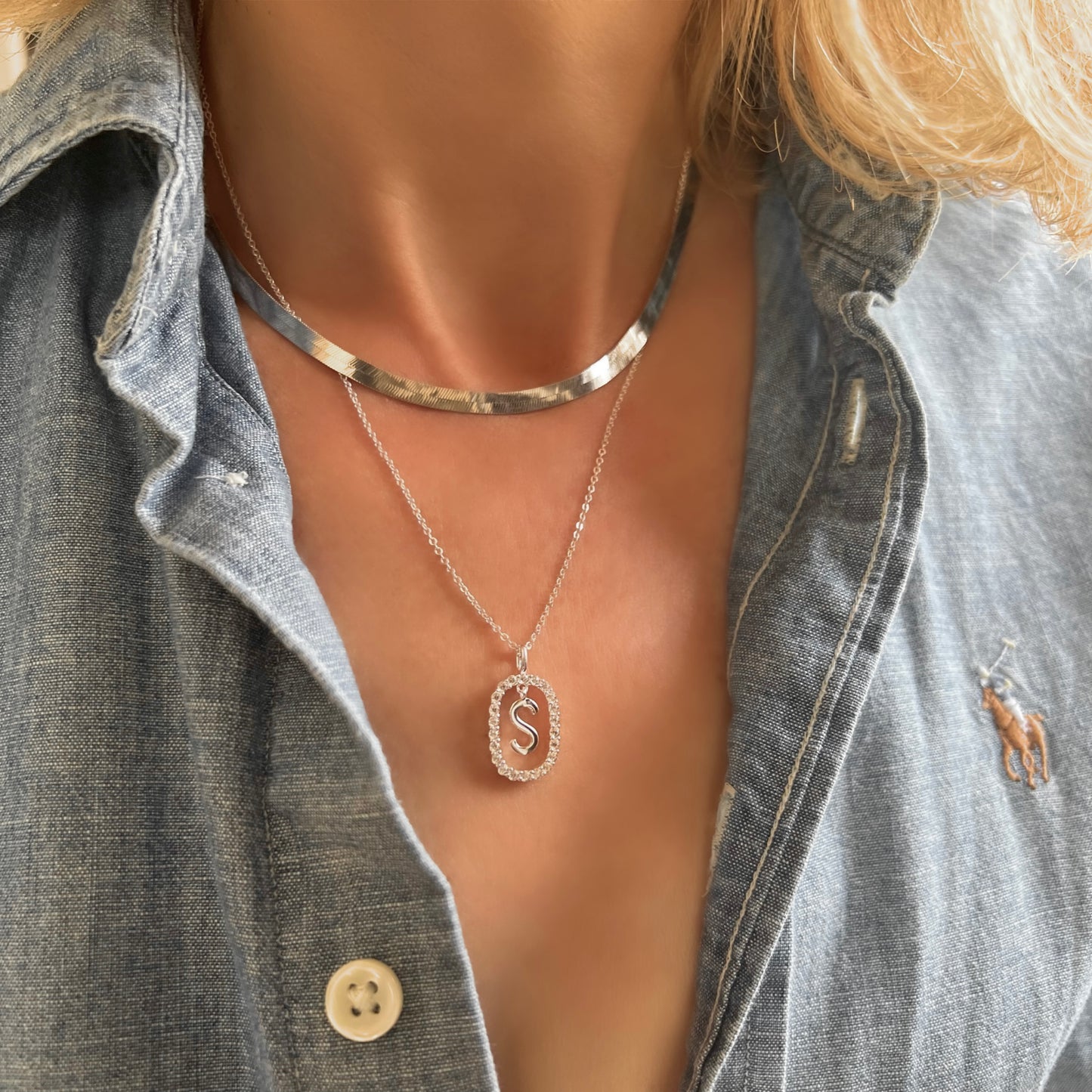 initial necklace, LIBBY SNM04