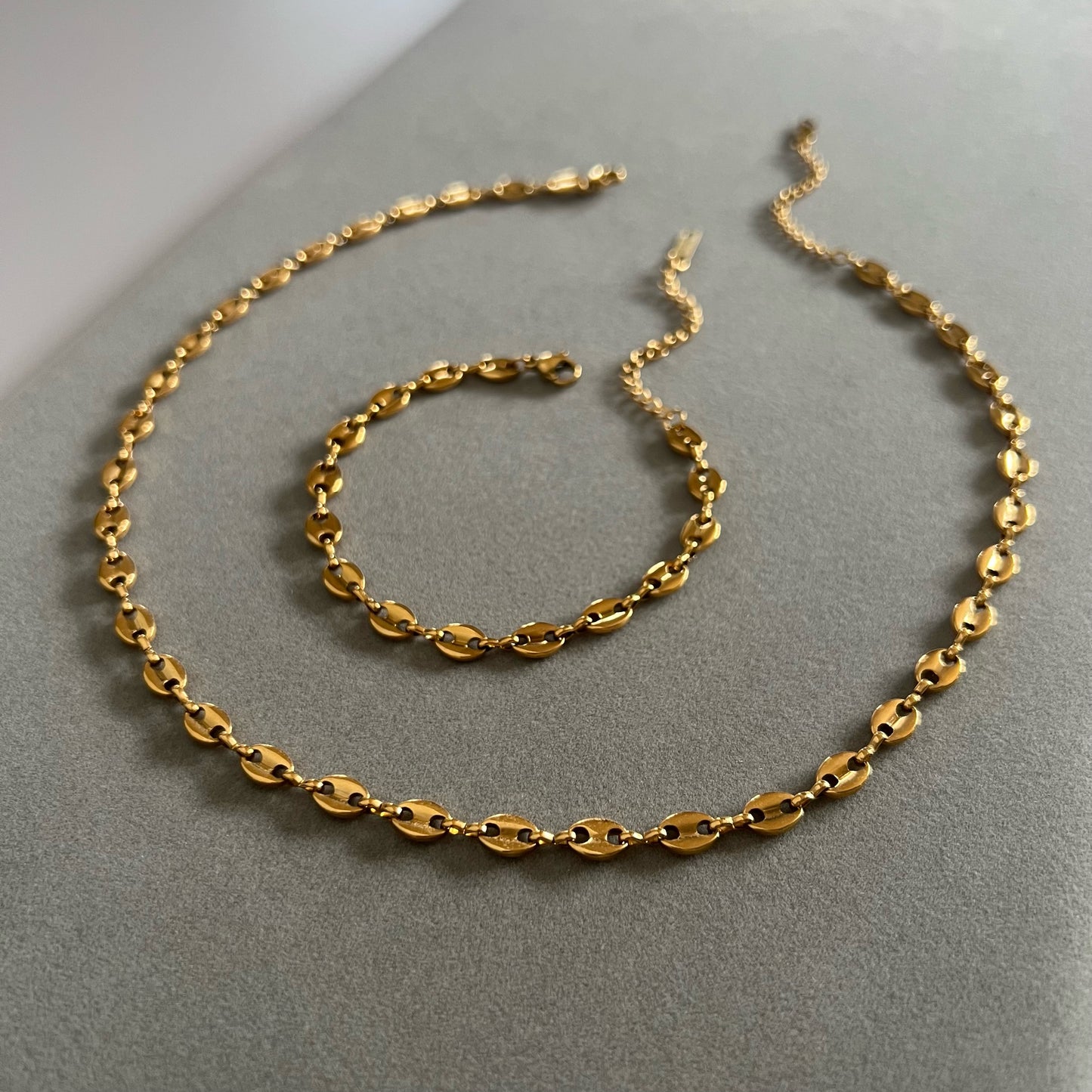 chunky gold necklace, gold  layering chain, minimalist jewellery, gifts for her, necklace for women, waterproof jewellery, GN11