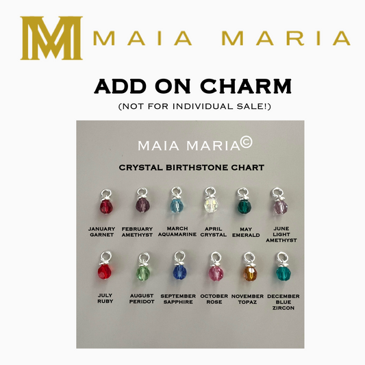 ADD ON Austrian crystal birthstone charm small