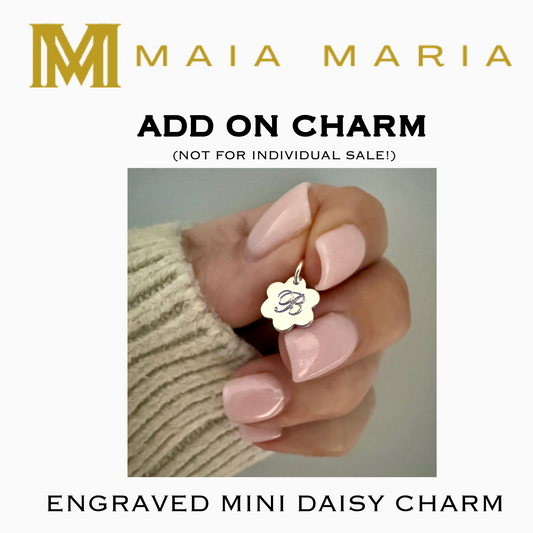 ADD ON Daisy mini engraved initial charm