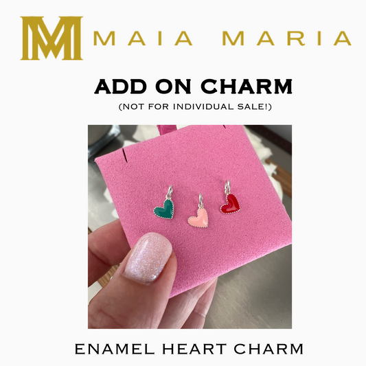 ADD ON enamel heart charm small