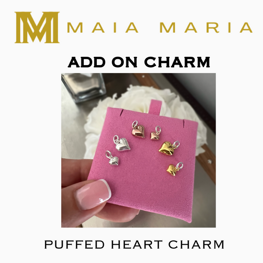 ADD ON puffed heart charm