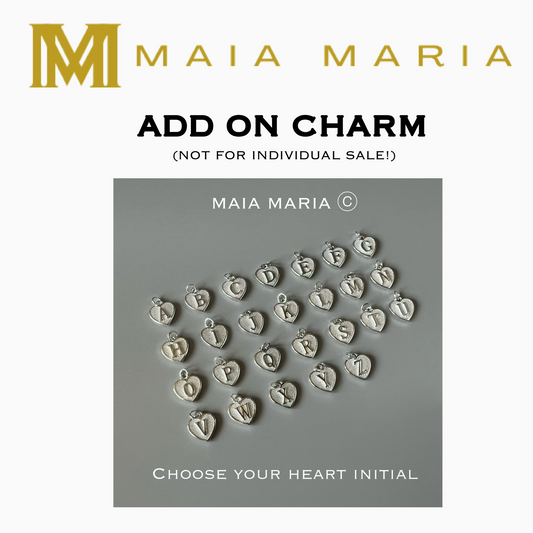 ADD ON heart charm initial
