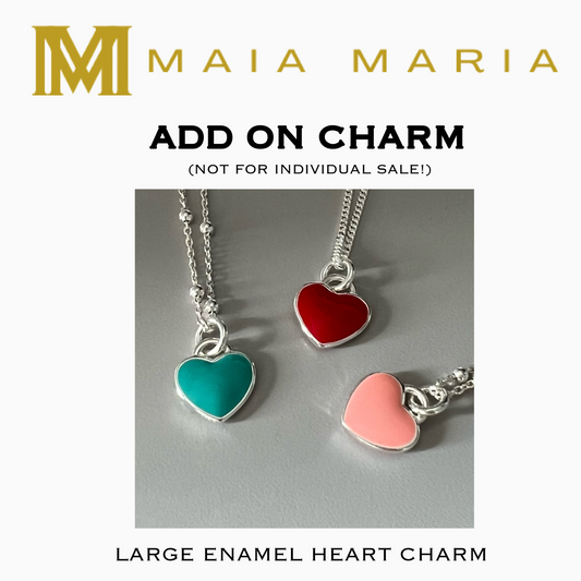 ADD ON large enamel heart charm