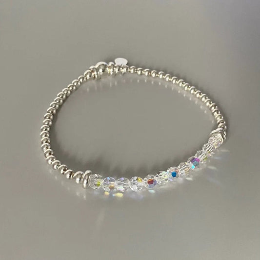 crystal beaded bracelet, minimalist jewellery, handmade gifts, bracelets for women, gifts for women, ANNABEL DIAMOND-SB17