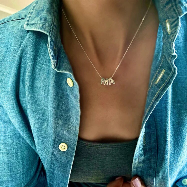 initial necklace, letter necklace, monogram necklace, personalized jewellery, minimalist jewellery, INITIAL NECKLACE-SN4