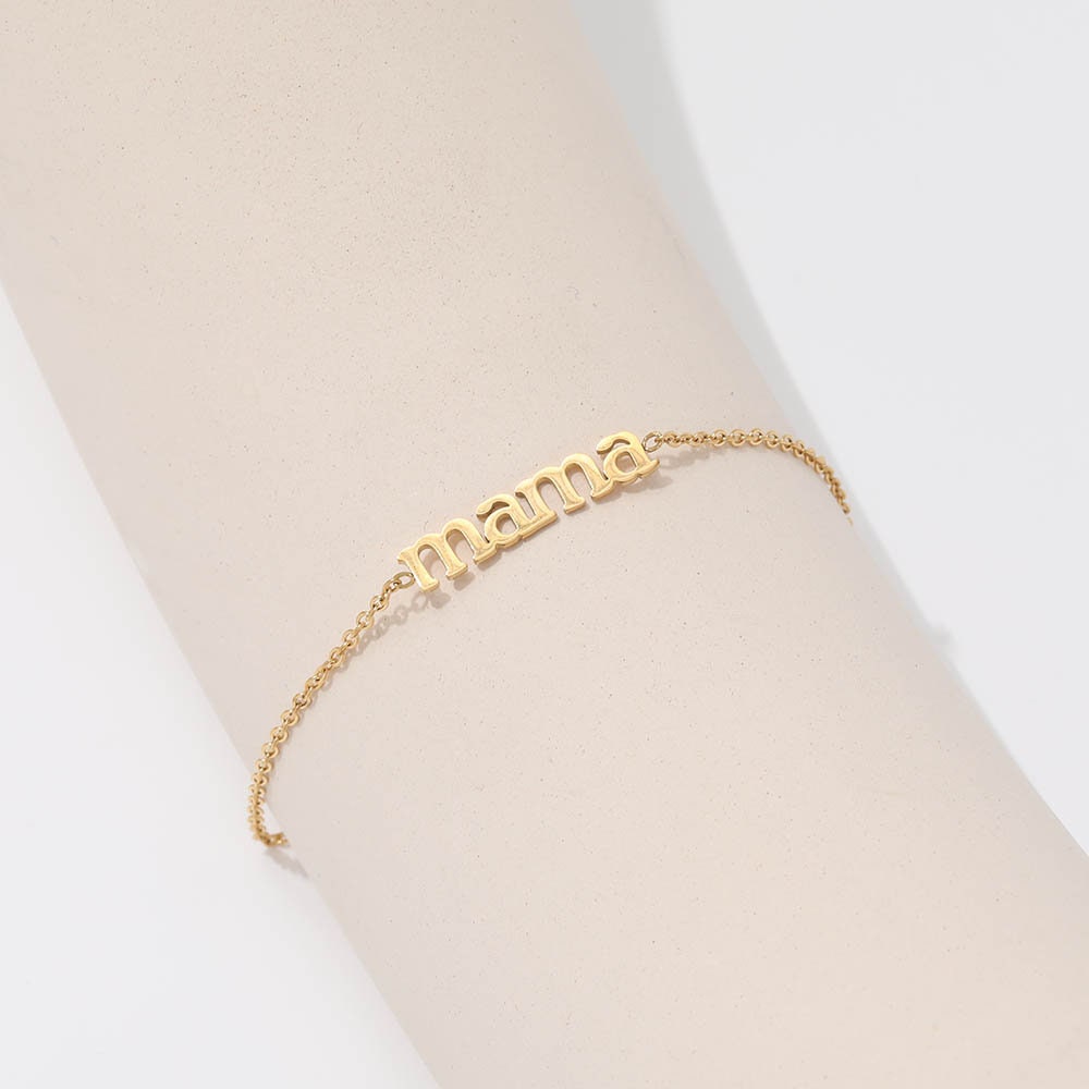 mama dainty gold bracelet, 18k gold plated waterproof jewellery, gift for mum, minimalist jewellery, gifts for women, GB03