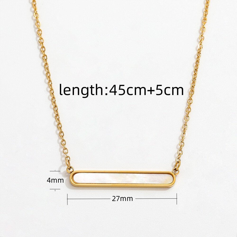 gold bar necklace, geometric necklace, gift for her, minimalist jewellery, gifts for women, gold waterproof jewellery, GN03