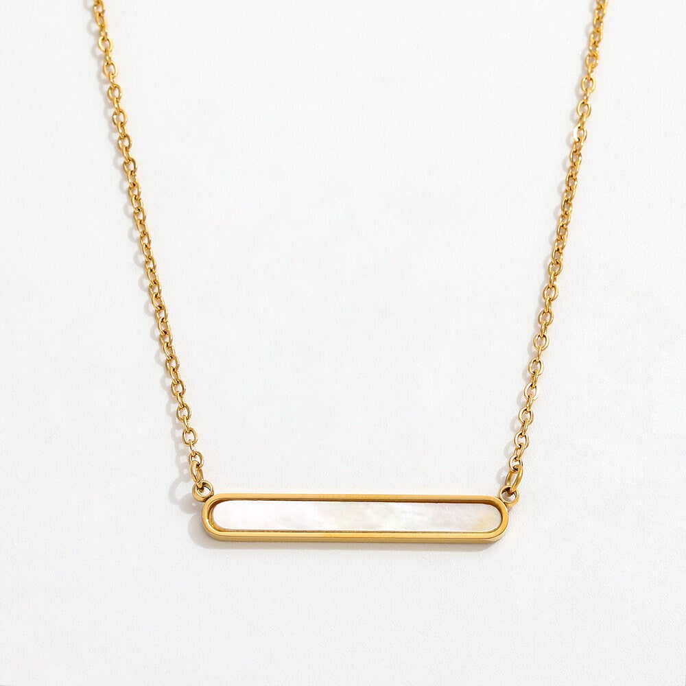 gold bar necklace, geometric necklace, gift for her, minimalist jewellery, gifts for women, gold waterproof jewellery, GN03