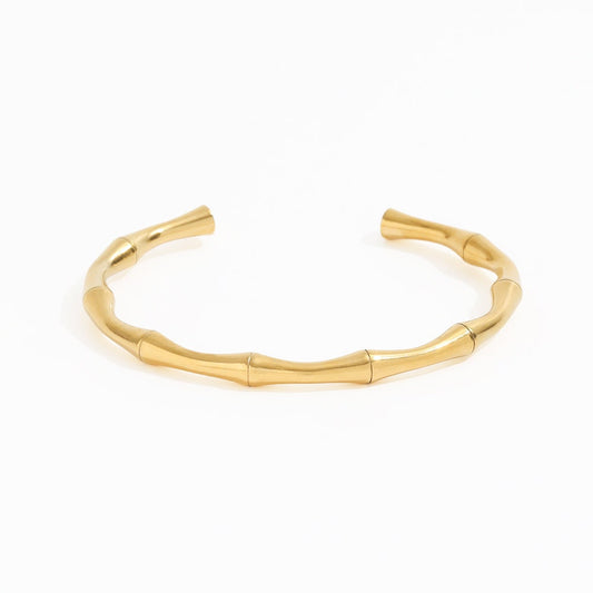 gold bangle, bamboo bangle for women, stacking bracelet, minimalist jewellery, gifts for women, GB02