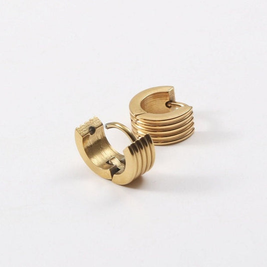gold huggie hoops, 18k gold plated waterproof jewellery, small earrings, birthday gift, minimalist jewellery, gift for women, GE07