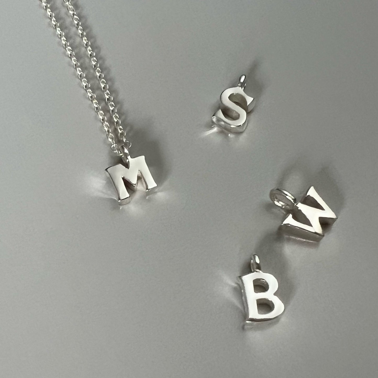 dainty initial necklace for her, monogram pendant necklace for birthday gift, custom letter necklace, Tiny letter necklace SNM12