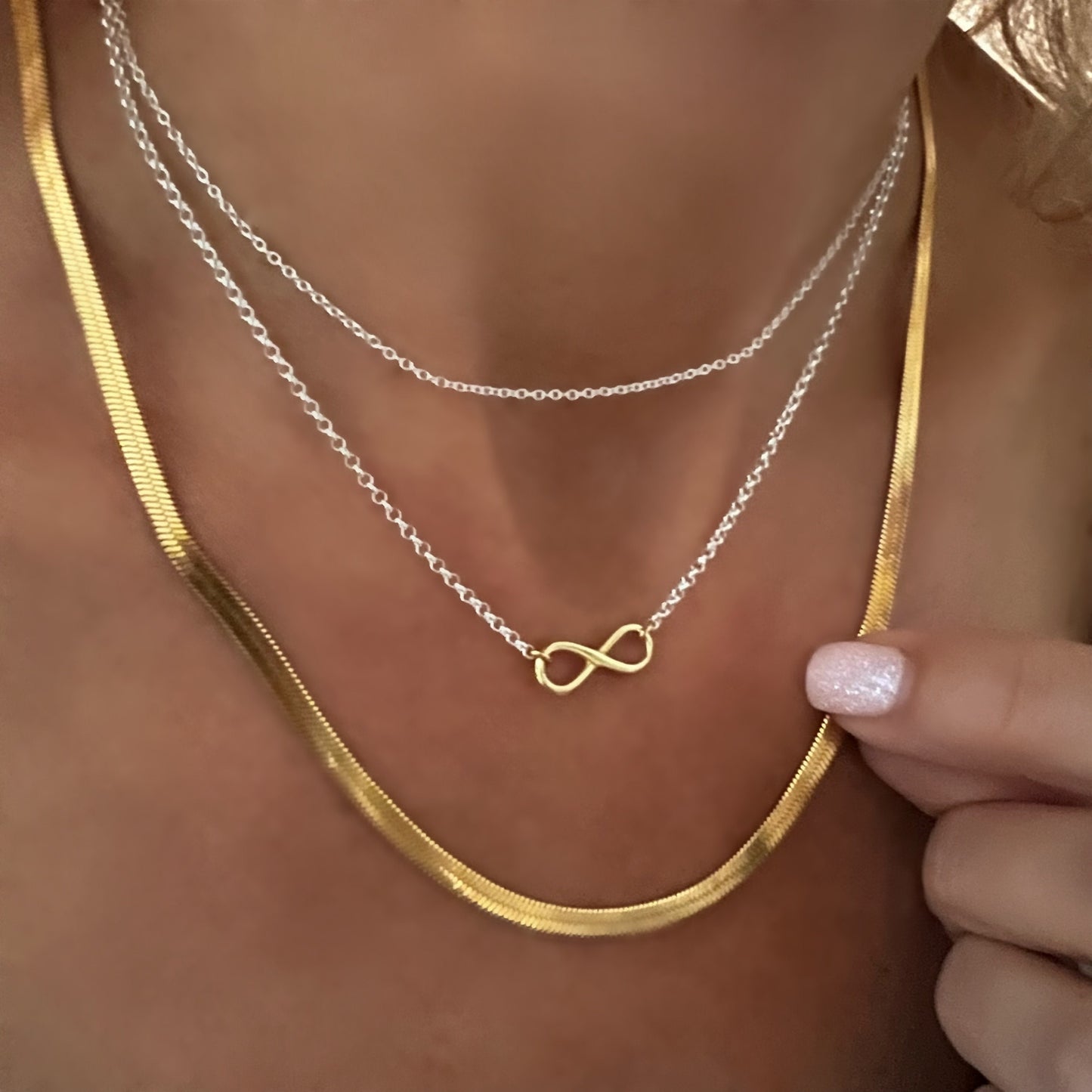 infinity charm necklace, minimalist jewellery, handmade jewellery, necklace for women, meaningful gift, INFINITY-SN101