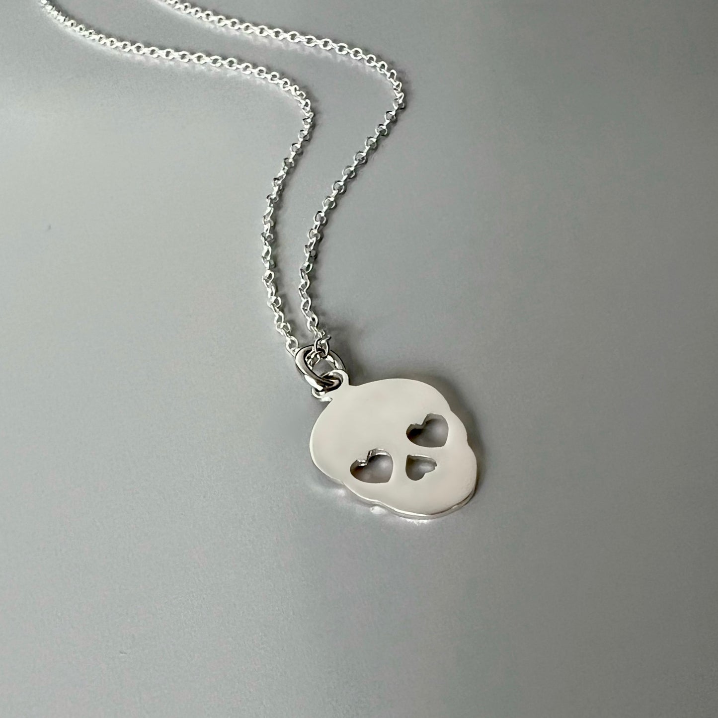 skull necklace, sterling silver, human skull, minimalist jewellery, birthday gifts, necklace for women, Halloween jewellery, SNM13