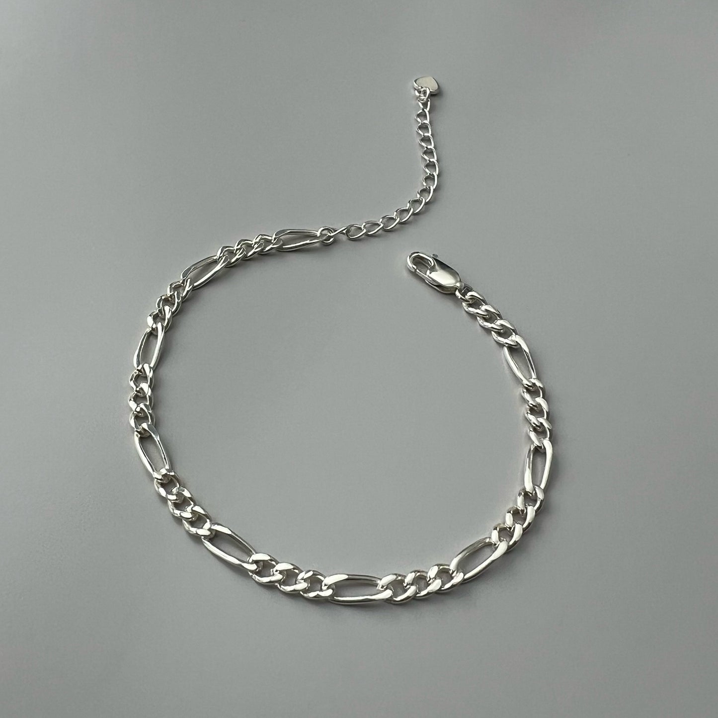 figaro chain bracelet, sterling silver layering chain, minimalist jewellery, gifts for women, GRACE SBM17