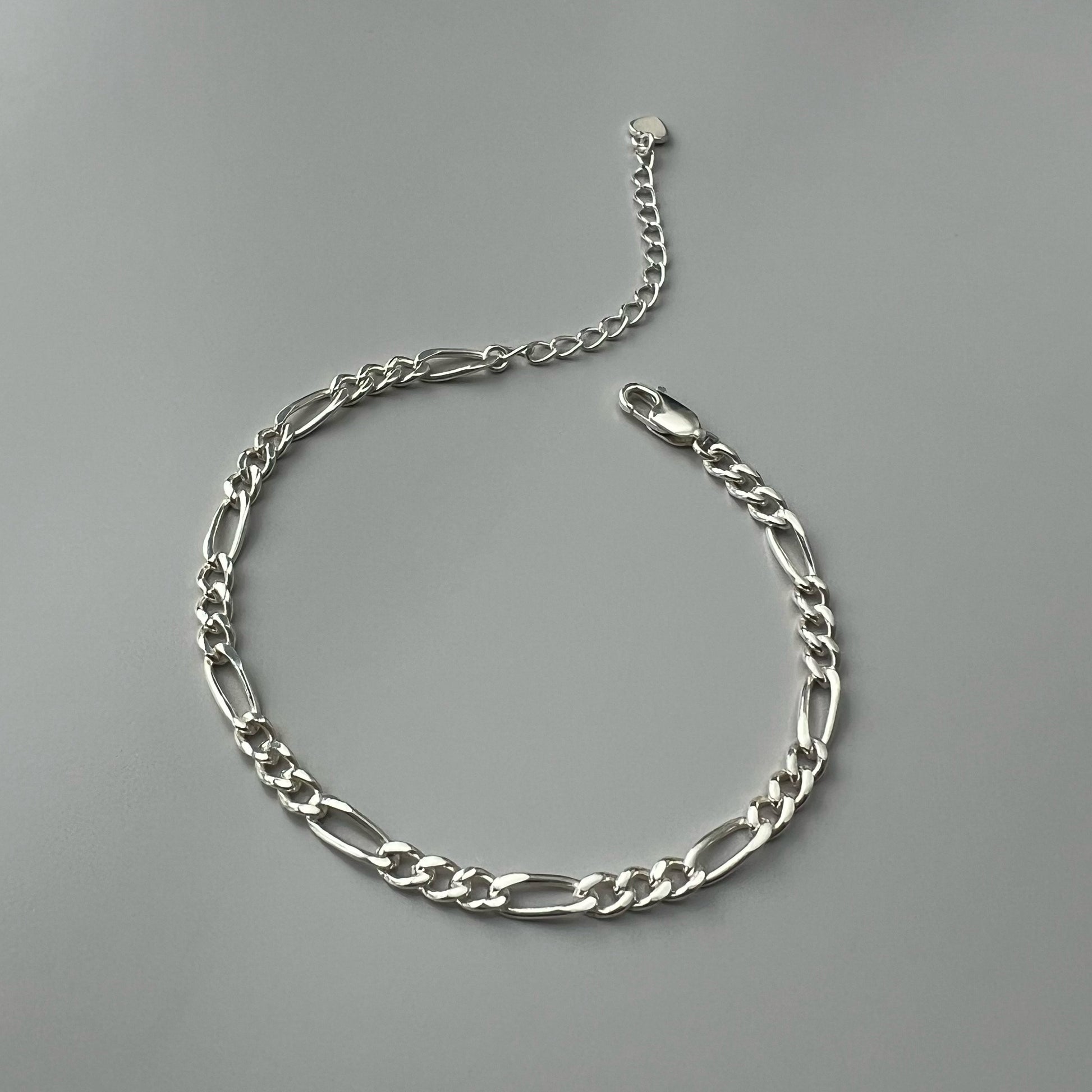 figaro chain bracelet, sterling silver layering chain, minimalist jewellery, gifts for women, GRACE SBM17