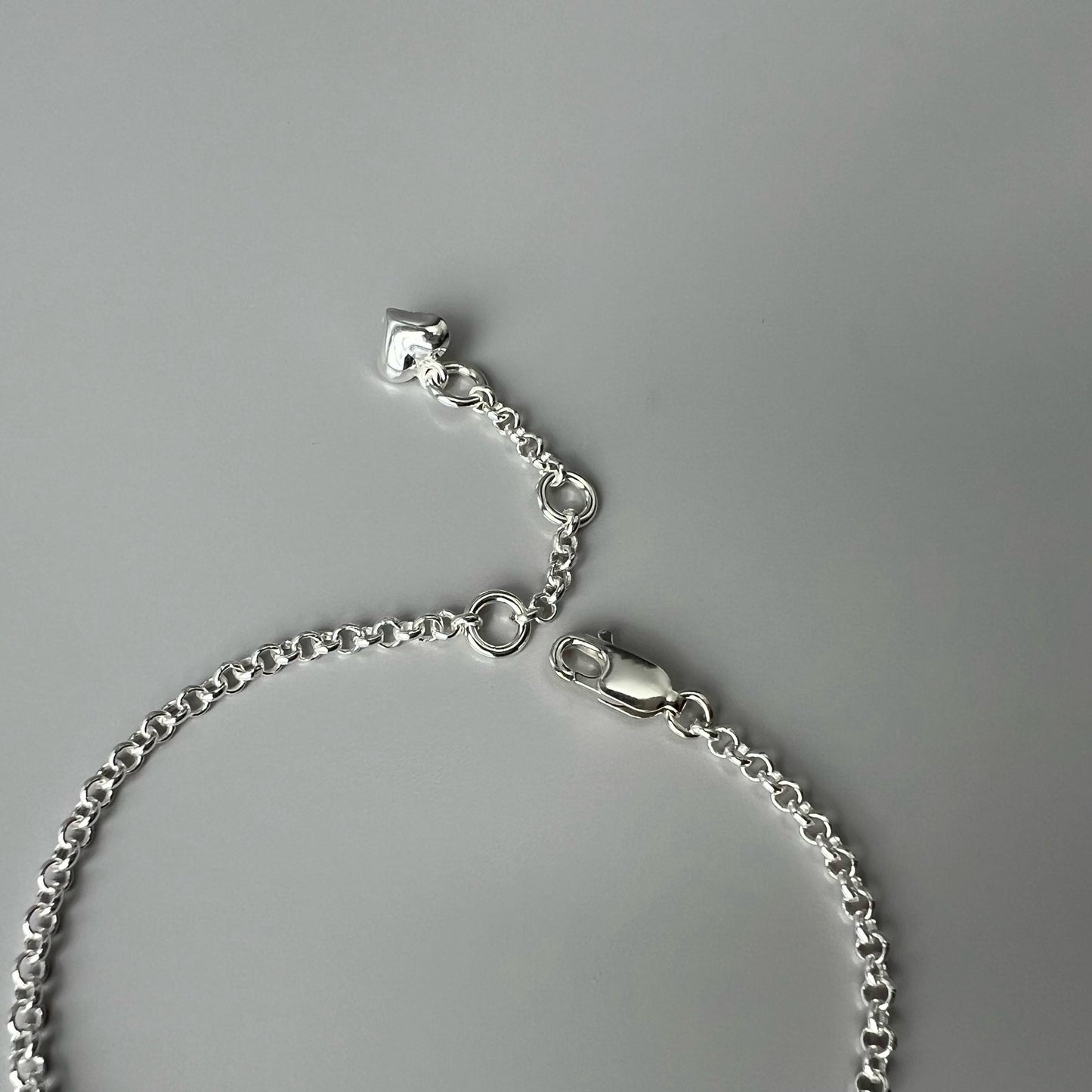 initial and heart charm bracelet, personalised jewellery, letter charm bracelet, gifts for women, bridesmaids gifts, HANNA HEART-SB72