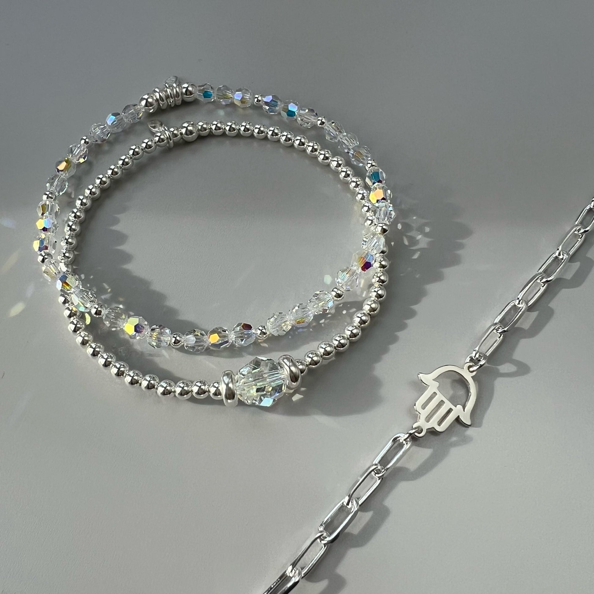 hamsa hand, chain bracelet, paperclip chain, sterling silver bracelet, gifts for women, minimalist jewellery, fatima hand, Fatima LOTTI