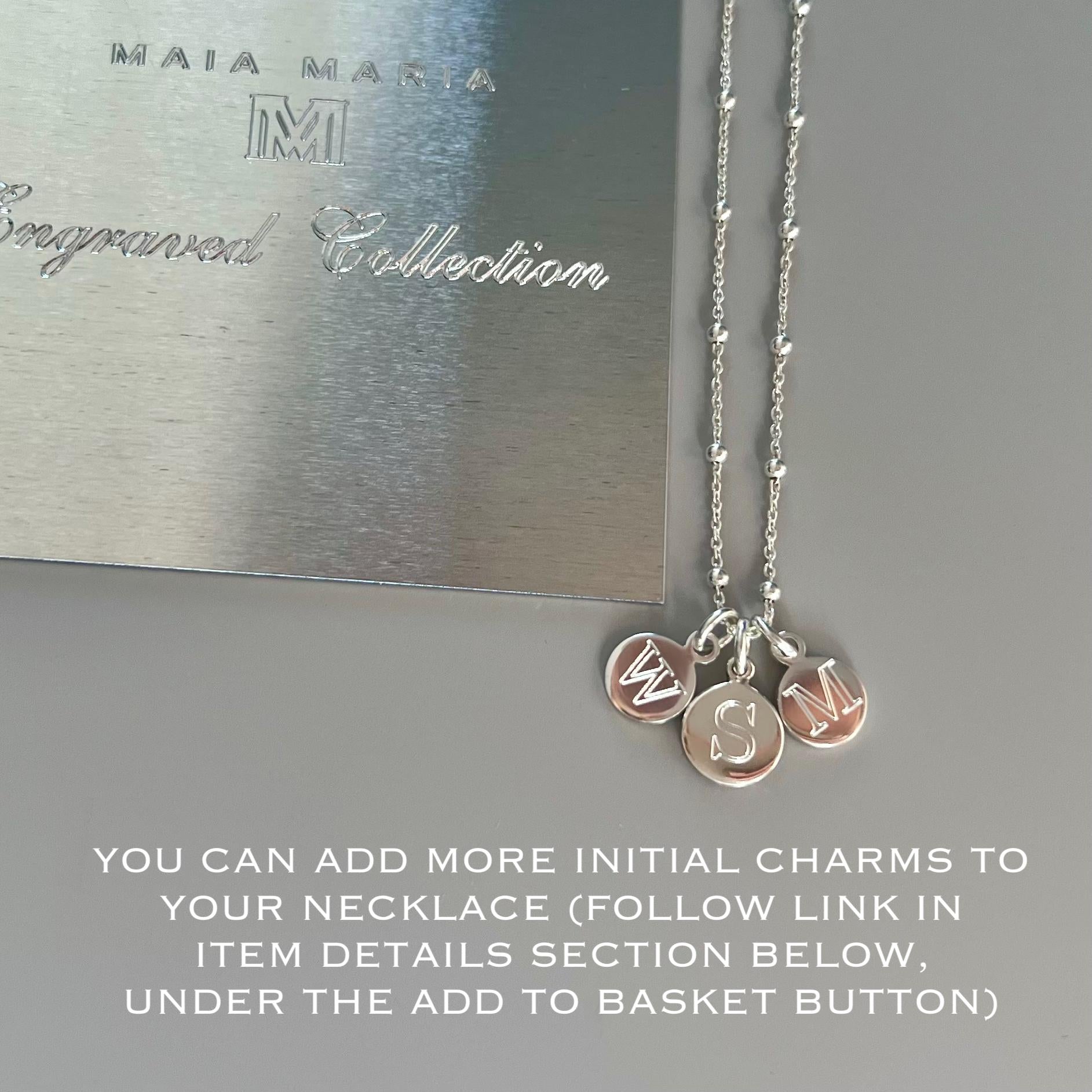 personalised necklace, new mum gift, dainty initial, minimalist engraved initial disc, sterling silver, gift for mum, birthday gift, SNE05