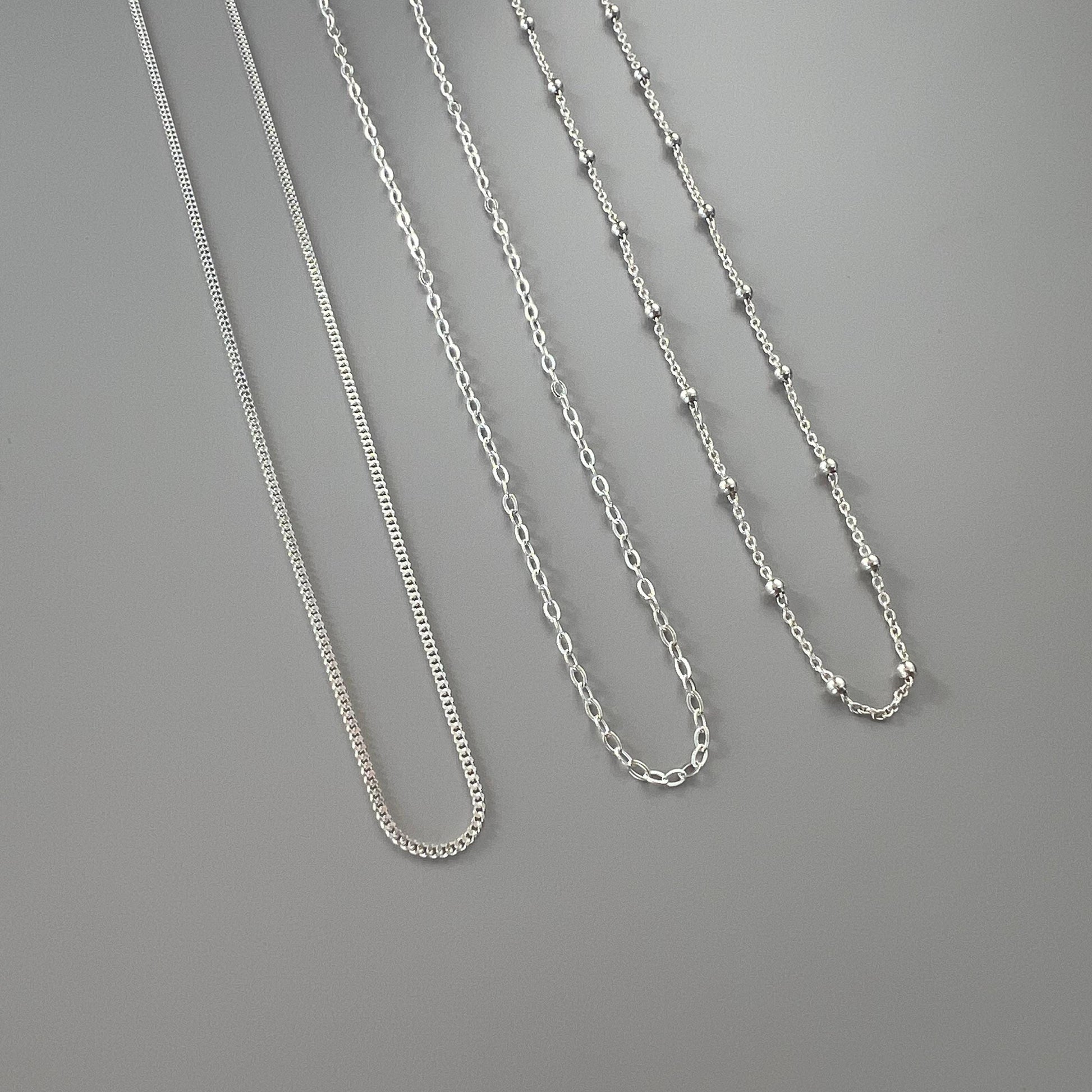 satellite sterling silver layering chain, SNM03