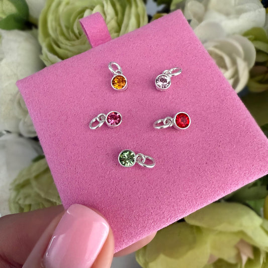 dainty birthstone charm pendant for necklace, add a charm for necklace, pendant for necklace, valentines gift, birthday gift for her