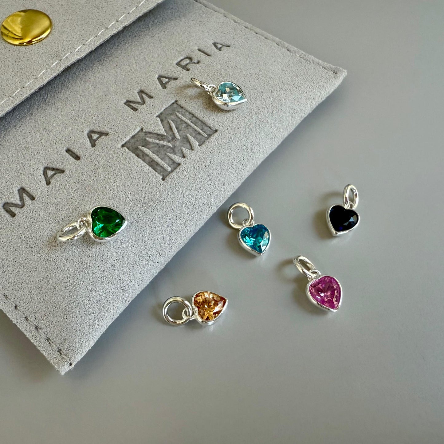 birthstone heart charm pendant for necklace, add a charm for necklace, pendant for necklace, valentines gift, birthday gift for her,