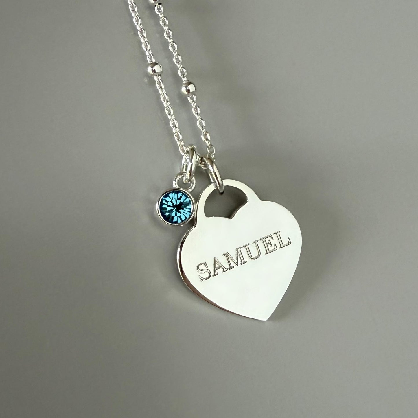 engraved large heart charm, sterling silver, word pendant for necklace, unique gifts, minimalist, bridesmaids gift, personalised gift, SPE16