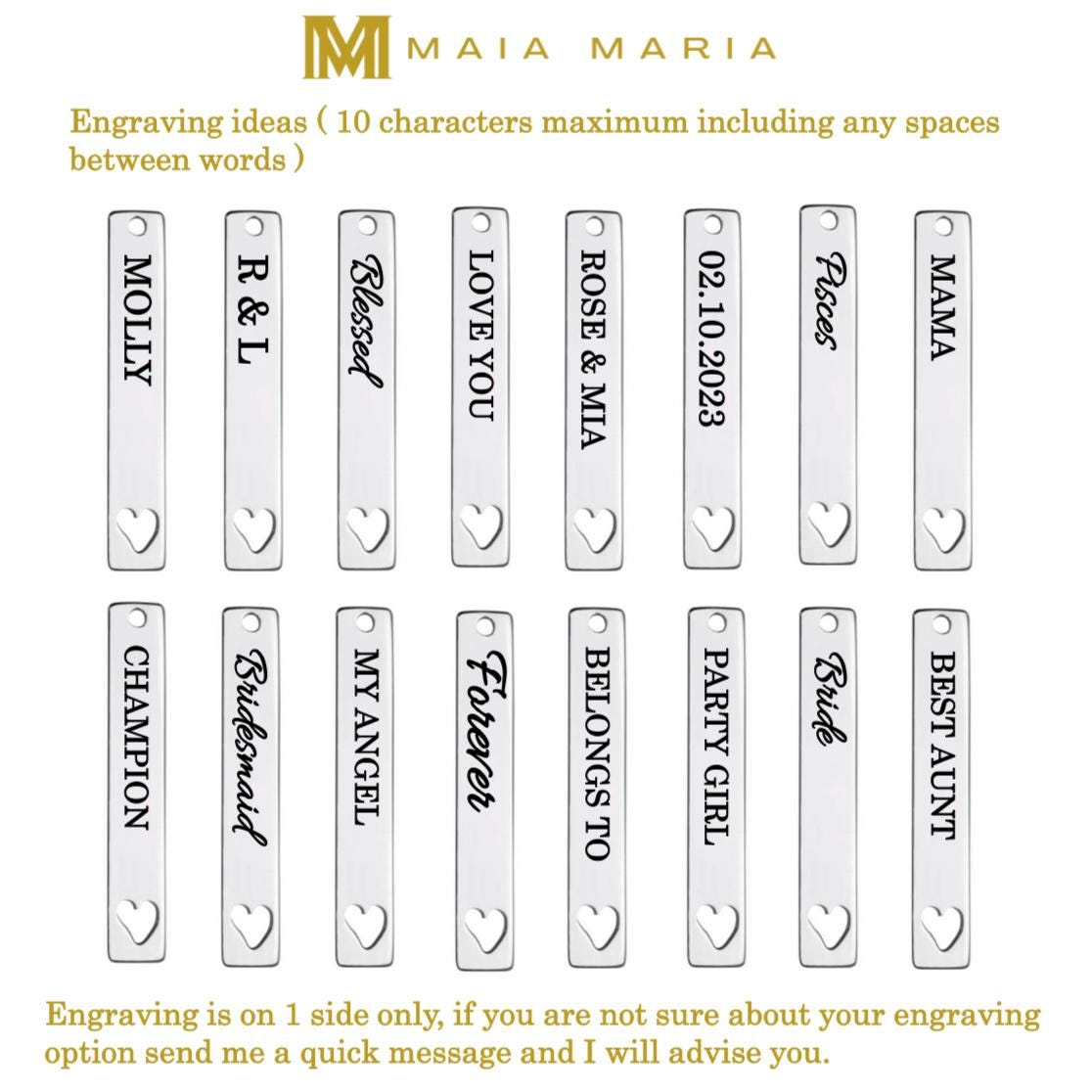 engraved rectangular bar necklace, sterling silver, name necklace, birthday gift, personalised gift, keepsake, word charm, SNE19