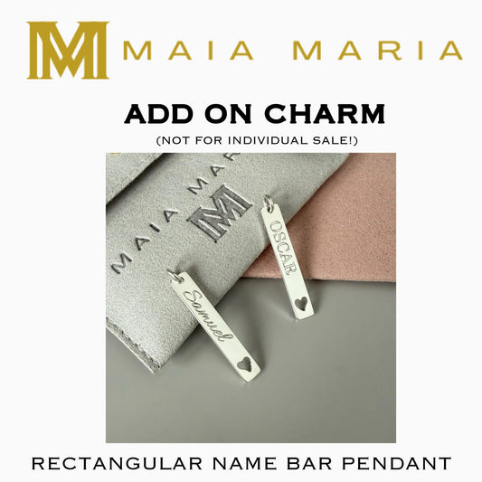 ADD ON engraved rectangular bar charm