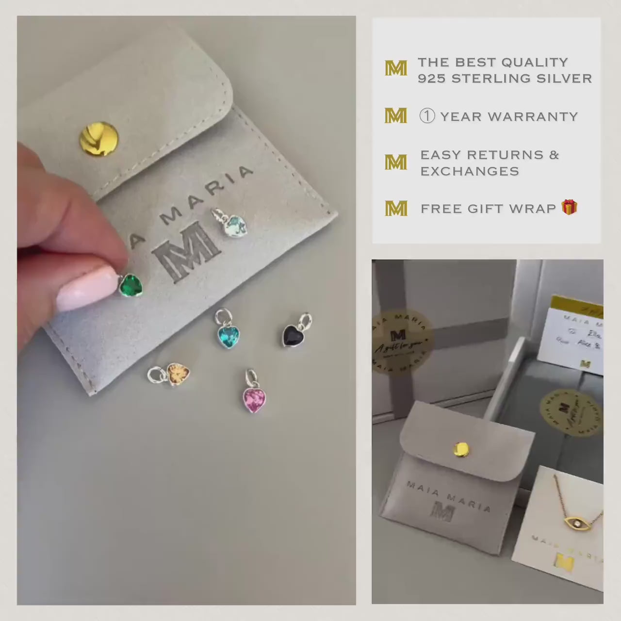 ADD ON birthstone heart charm