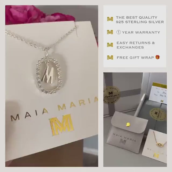 initial necklace, monogram necklace, mothers day gift, letter necklace for birthday gift, LIBBY SNM04