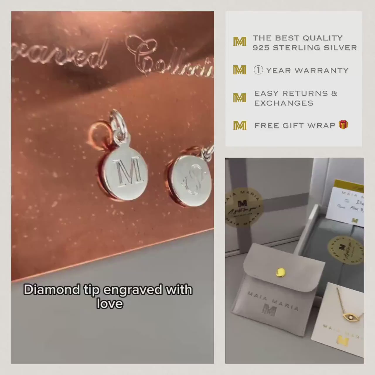 ADD ON Deya engraved initial charm